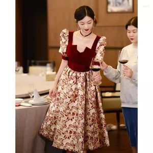 Vêtements ethniques Yourqipao robe de mariage chinois femmes robes de soirée de fiançailles une ligne longueur moyenne Cheongsam année robes de bal