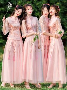 Vêtements ethniques Yourqipao femmes Xiuhe groupe de soeurs chinoises jupe Hanfu robe de demoiselle d'honneur ensemble été Chine Style traditionnel Tang Han