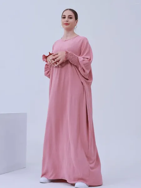 Vêtements ethniques zip up up djellaba prière musulmane robe maxi dubaï pleine longueur manche élastique soft abaya dinde islam modestierie robe