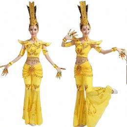danse ethnique s danse classique Dunhuang volant Adultes danse s mille-mains Guanyin s performance E3Ho #