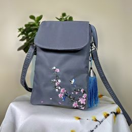 Etnisch Han -element geborduurde mobiele telefoontas crossbody damestas eenvoudige buitenlandse handel kleine tas mini shopping mode hangzhou