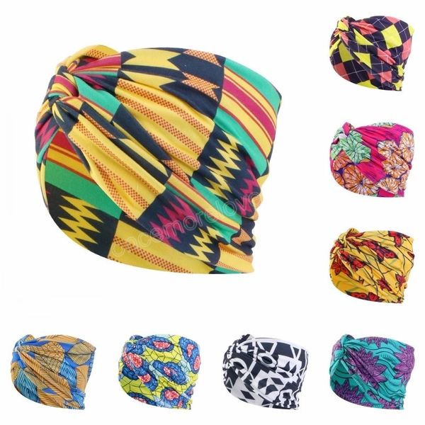 Motif ethnique imprimé bandeau bandeaux mode femmes africaines Bandanas Salon de maquillage bandes de cheveux accessoires de cheveux