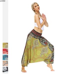 Etnische stijl Gedrukte Bloomers Home Outdoor Yoga Pants Harlan Elastische taille