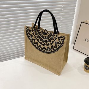 Bolso Retro de estilo étnico 2021, nueva moda nacional, textura de lino, bolso grande de viaje, bolso de matrícula, bolso de momia Ins