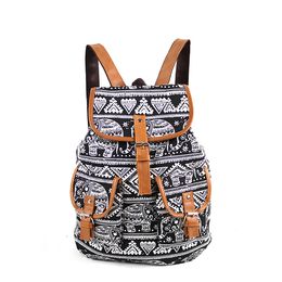 Mochilas escolares de estilo étnico, mochila estampada para mujer, bolsa de viaje, mochila de ocio, mochila escolar de gran capacidad para estudiantes, Plecak Damski