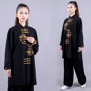 Etnische stijl trainingspakken vrouwen taiji sets kleding tang pak Kung fu uniform vechtsporten tai chi past klassieke Chinese kostuum