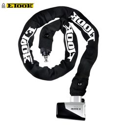 ETook Bicycle Lock Mtb Road Bike Hourde Duty Safety Antitheft Chain pour le scooter de moto avec un acier durci spécial 240401