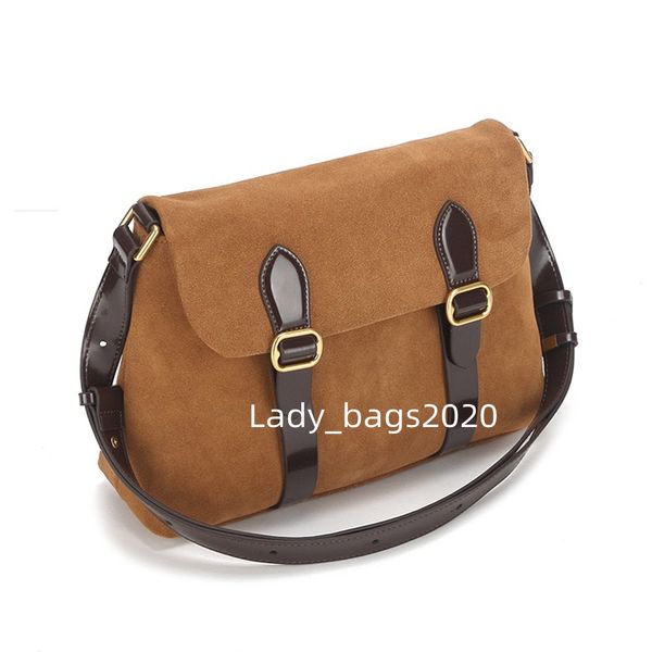 Ette Bag Postman Sacs axillaires en cuir suédé Luxe Corée Niche Sacs à main Femmes Sac à main en peau de vache Grande capacité Messenger Maillard Sac à main Épaule Sac à bandoulière