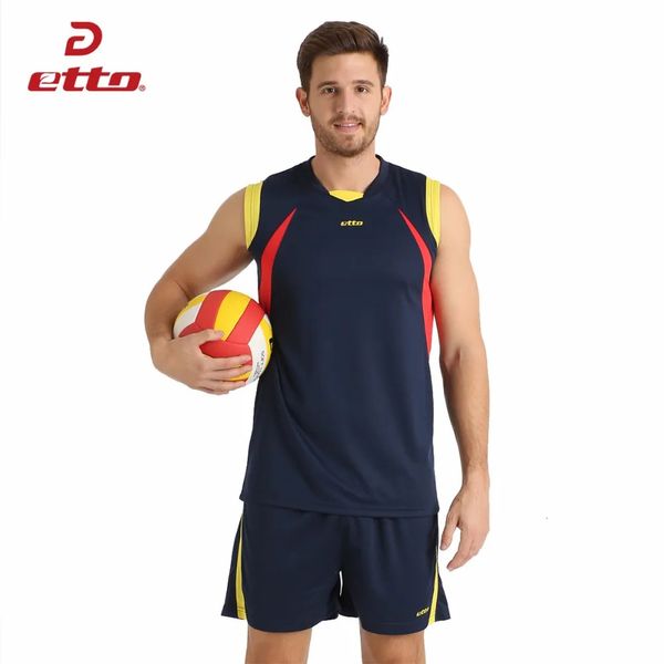 Etto hommes costume de volley-ball professionnel Shorts maillot sans manches ensemble de volley-ball uniformes de sport masculin Kit d'entraînement HXB016 240319