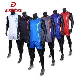 ETTO Professional Volleyball Team Costumes For Men Quick Dry Shorts Sans manches en maillot de volley-ball Training Sportswear HXB025 240522