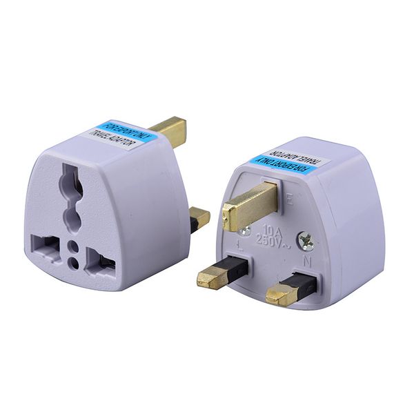 EU AU US to UK AC power plug adaptateur de voyage prise convertisseur prise blanc