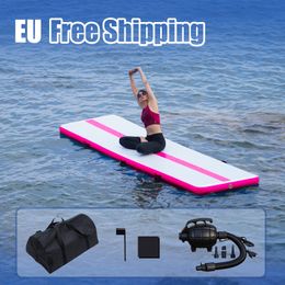 EU Gratis Verzending Dropshipping Yoga Mat Gym Milieuvriendelijke Tumbling Mat Air Track Opblaasbare Gymnastiek Mat Voor Thuis