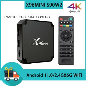 X96mini Android 11 Smart tv box Amlogic S905W2 prise en charge Quad Core 2.4G 5.8G sans fil WIFI lecteur multimédia X96 mini décodeur