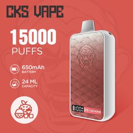 EU Jam King Puffbar vape e cigarette 15000 24 ml Pod jetable E-jus Écran d'affichage 12 Saveurs 2% 3% 5% Nic Mesh Coil rechargeable 650mAh vs Tornado 7000 elf bar vape