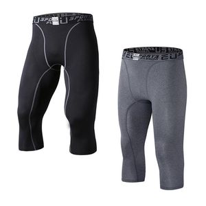 Collants de couche de base Capri de compression pour hommes de l'UE 3 4 pantalons capri pants323v
