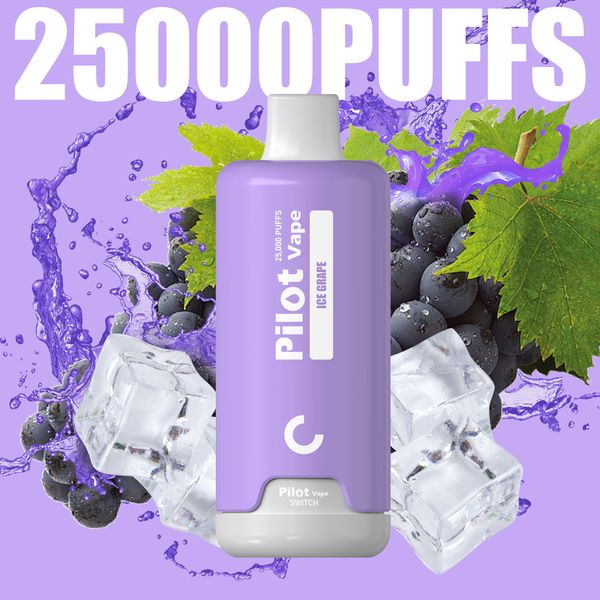 Vapes pilotes EU Pouffle jetable 20000 25000 VACPER 28ML JUICE POD CARTES PRÉFULTÉS E Zigarette 2% 3% 5% 650mAh Batterie 650mAh Razz Bar Banana Pomegranate Grape Fruit Flavors