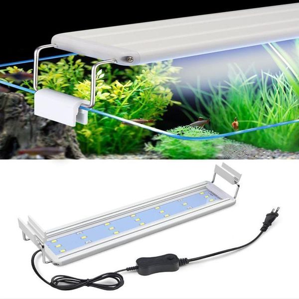 EU enchufe LED Fish Tank Light 10W 15W 20W 25W Clipon Rium Lámpara Rium 220V TIC TIC Plantas de agua dulce de cultivo Tubo de luz Y200917