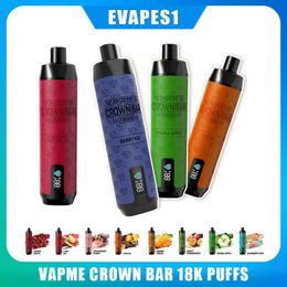 EU Popular VapMe Crown Bar 18000 Puffs DTL Vape jetable Vape 650mAh Batter
