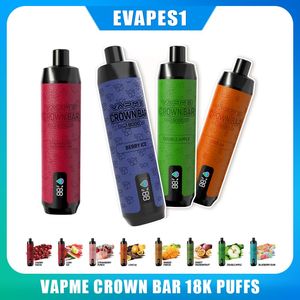 EU Popular VapMe Crown Bar 18000 Puffs DTL Vape jetable Vape 650mAh Batter