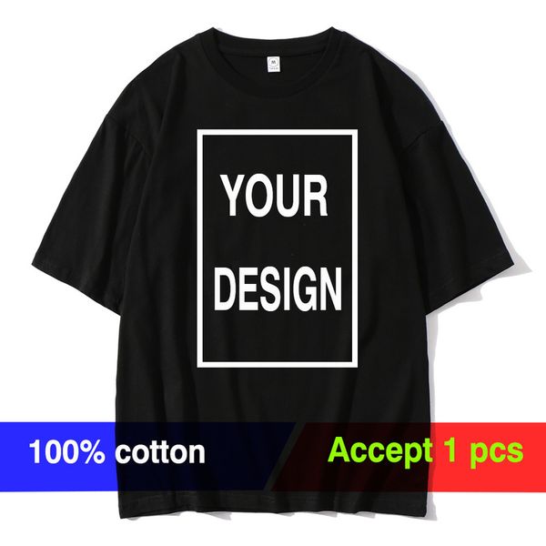 T-shirt personnalisé 100 coton, taille européenne, faites votre texte de conception, pour hommes et femmes, imprimé, cadeaux originaux de haute qualité, vente en gros, gx220712