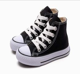 Tamaño UE 2434 Nueva marca de zapatos de lona para niños, zapatos altos y bajos a la moda, zapatos de lona deportivos para niños y niñas 7874962