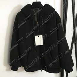 Mode dames lamsfleece jas met capuchon en ritssluiting voor dames of heren warme bovenkleding