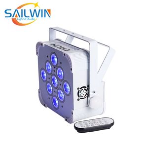 EU STOCK 9X15W RGBAW 5in1 Battery Rechargeable Powered Wireless IR Remote Control LED Stage Par Light LED UPLIGHT For Studio Club