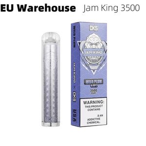 EU Stock Jam King vape CKS 3500 Puffs 6ml Pod Crystal E Cigarette 20mg 30mg 50mg Nic Vaper 650mAh Batterie Rechargeable Mesh Coil Chinese Vape Factory vs Puff 2800 1500