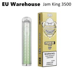 EU-voorraad Jam King Vape CKS Puff 3500 6ml Pod crystal vape E-sigaret 2% 3% 5% Nic Vaper 650mAh Batterij Oplaadbare Mesh Coil Vape Factory Vape Groothandel puff 1500 2800