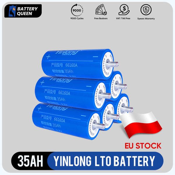 Batterie LTO 35ah Yinlong 66160 2.3V 2.4V, Lithium fer 2.8V, capacité réelle, cellule d'origine pour Audio de voiture, énergie solaire, Stock ue