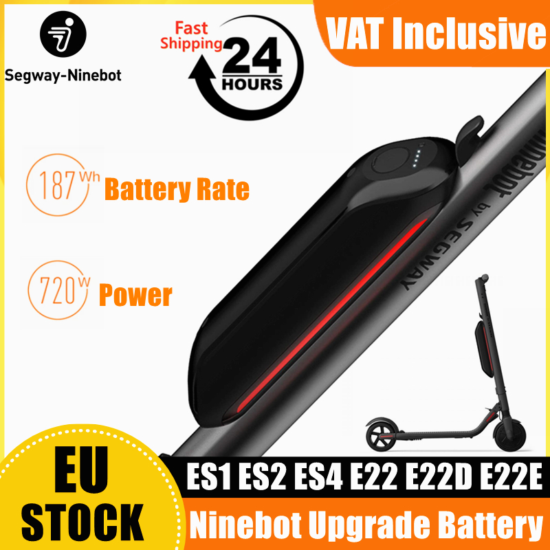 EU Stock Original Scooter Ricambi Accessori Ninebot di Segway 187WH Batteria di aggiornamento per ES1 ES2 ES4 E22 E22D E22E Smart KickScooter Batteria esterna