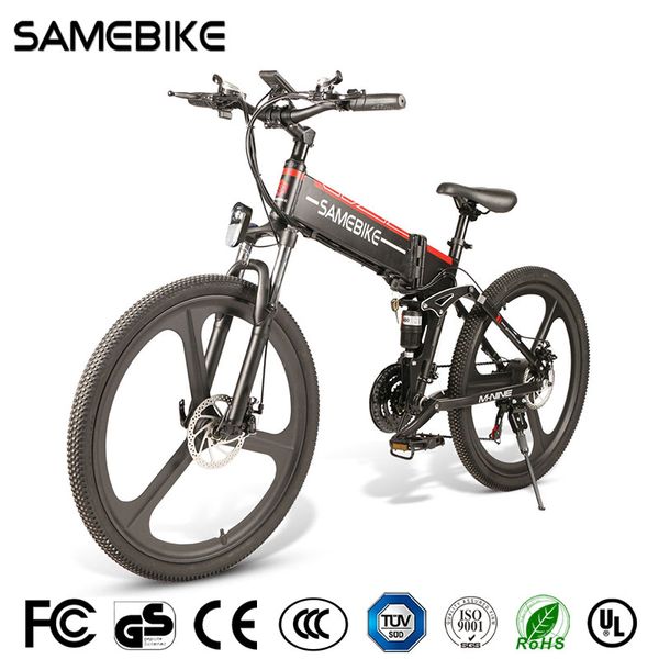 [Stock europeo] Samebike LO26 26 pulgadas ciclomotor inteligente plegable bicicleta eléctrica asistencia eléctrica 48V 350W Motor 10Ah E-Bike para viajes al aire libre