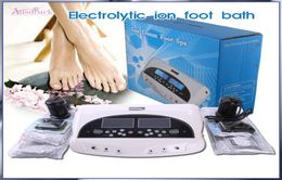 EU-belasting High Tech Dual elektronische lon Cleanse Detox Foot Spa Hoge Ionische reiniger Detox gezondheidszorg Machine massage Spa1929328