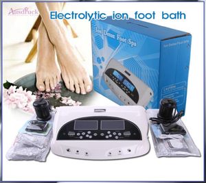 EU-belasting High Tech Dual elektronische lon Cleanse Detox Foot Spa Hoge Ionische reiniger Detox gezondheidszorg Machine massage Spa1116759