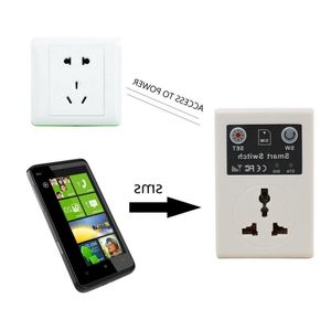 Freeshipping EU UK 220V Téléphone RC Télécommande sans fil Commutateur intelligent Prise GSM Prise de courant pour appareils électroménagers Livraison gratuite Avjuo