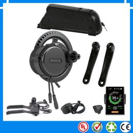 Kit de moteur électrique Bafang 36V, 500W, BBS02B, entraînement central dans le pédalier, avec batterie Li-ion 36v, 17,5 ah, pour tube inférieur de vélo électrique, EU et US, sans taxes