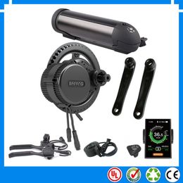 EU US pas de taxes BBS02 Bafang 36V 500W kit de moteur électrique à entraînement moyen avec batterie ebike bouteille d'eau Li-ion 15Ah + chargeur