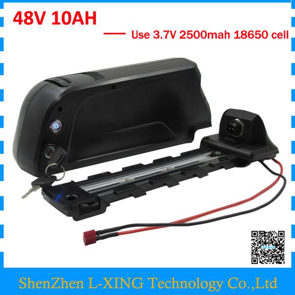 UE US pas taxer 48V 10AH down tube ebike batterie 48V batterie lithium-ion avec port USB utiliser cellule 2500mah, chargeur 15A BMS 2A