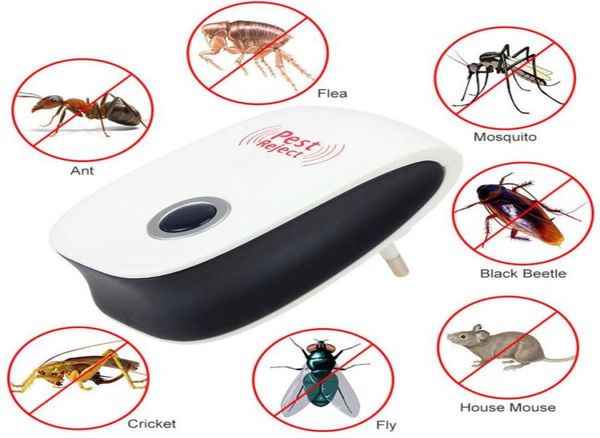 EU US EE. UU. Cat Electronic Cat Ultrasonic Anti -Mosquito Insect Pest Controlador Mouse Mouse Pest Repeller Versión mejorada 8592233