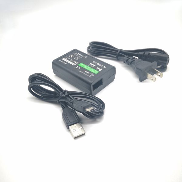UE EE. UU. Enchufe cargador de hogar fuente de alimentación 5V adaptador de CA Cable de carga USB para Sony Psvita Slim PS Vita PSV 2000