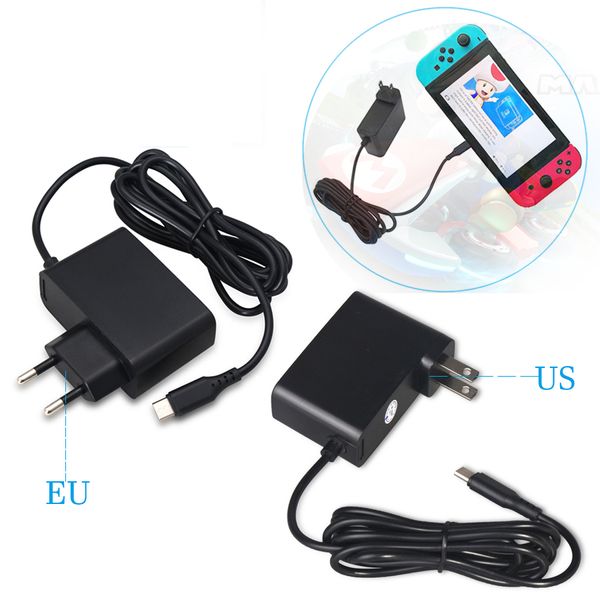 Chargeur mural de voyage EU US Plug pour nintendo Switch NS USB Type-C Adaptateur secteur Alimentation de charge DHL FEDEX UPS LIVRAISON GRATUITE