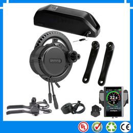 Kit de moteur électrique Bafang 36V, 500W, BBS02B, entraînement central dans le pédalier, avec batterie Li-ion 15ah, 17,4 ah, avec chargeur, EU, US, RU, sans taxes