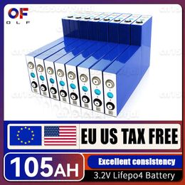EU ONS Voorraad Gloednieuwe 105Ah Lifepo4 Batterij 3.2 V Grade A Oplaadbare li ion Mobiele Voor DIY 12 V 48 V Batterij RV Golfkar Boot