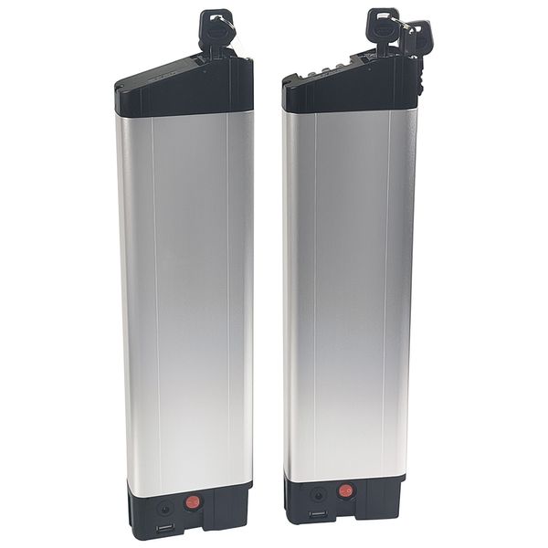 Taxe EU US incluse tube en aluminium batterie 250W 500W batteries ebike 36v 10ah 12ah 14ah avec chargeur 42V 2A