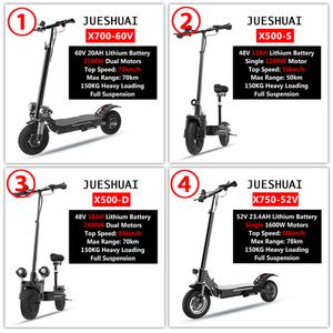 EU USA Stock Duty Free Electric Scooters volwassenen 48V 52V 60V 1200W 2400W 3200W MOTOREN Vouwbaar 2 wielen Kick Scooter E-Scooter