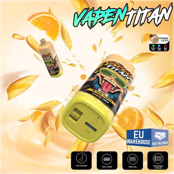 EU Vape Original Vapen Titan 10000PUFFS Malla desechable Relleno precargado Recargable Control de flujo de aire Vape Pod pluma E Kits de cigarrillos 10K inhalaciones Entrega más rápida