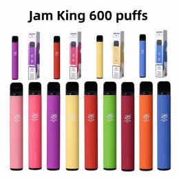 EU Warehouse Jam King 600 bladerdeeg E-sigaret elfbar enkele vape wegwerp 2ml Voorgevulde 550mAh batterij 2% 20mg Vaper Desechable Wholesale Juice Starter Kit UK elfbars
