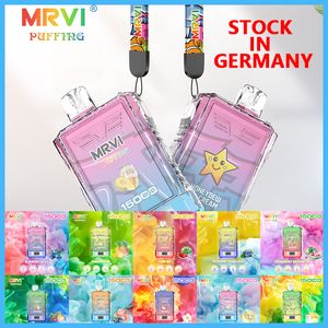 EU Warehouse Puff 15k Mrvi Puffing 15000 Puffs Wegwerp vape pen met lanyard slim scherm display 25 ml pod e sigaret big roming vaper vs al fakher geek bar