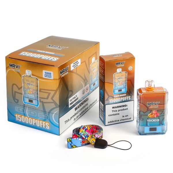 L'UE Entrepôt Puff 15k Mrvi Soufflant Cigarette Électronique Préremplie 25ml Double Bobine De Maille 750mAh Batterie Jetable E-Cigarette