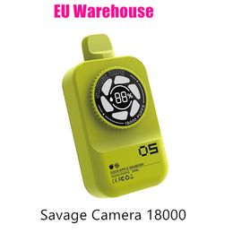 EU Warehouse Puff 18000 Vaper Savage Vapes 28ml Sap E Sigaretten Puff SHISHA SCHERM Display 10 Smaken 2% 3% 5% NIC MESH SPOIL Oplaadbaar 650 mAh Batterij Puff 15K12K